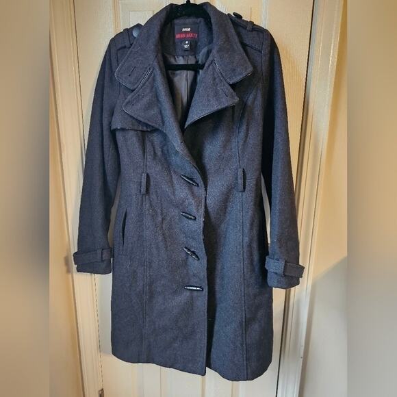 Rare Miss Sixty Wool Coat Women's S Military Grunge Toggle Button Belt Detail - Picture 1 of 14
